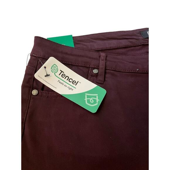 Buffalo David Bitton Vale Stretch Skinny Jeans Women's 12/32 Burgundy Mid-Rise - Picture 5 of 6